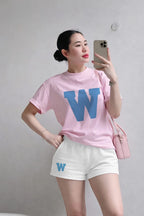 Bộ W Baby Pink Signature + Short