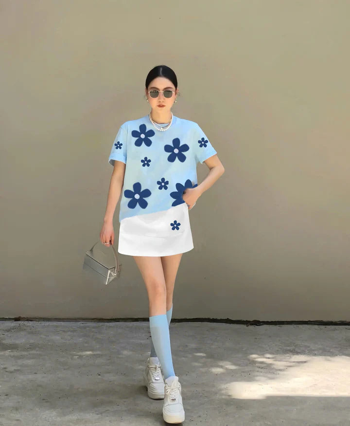 Bộ Hoa Cúc + Chân váy